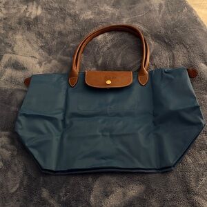 NWOT Longchamp le pliage large tote - teal